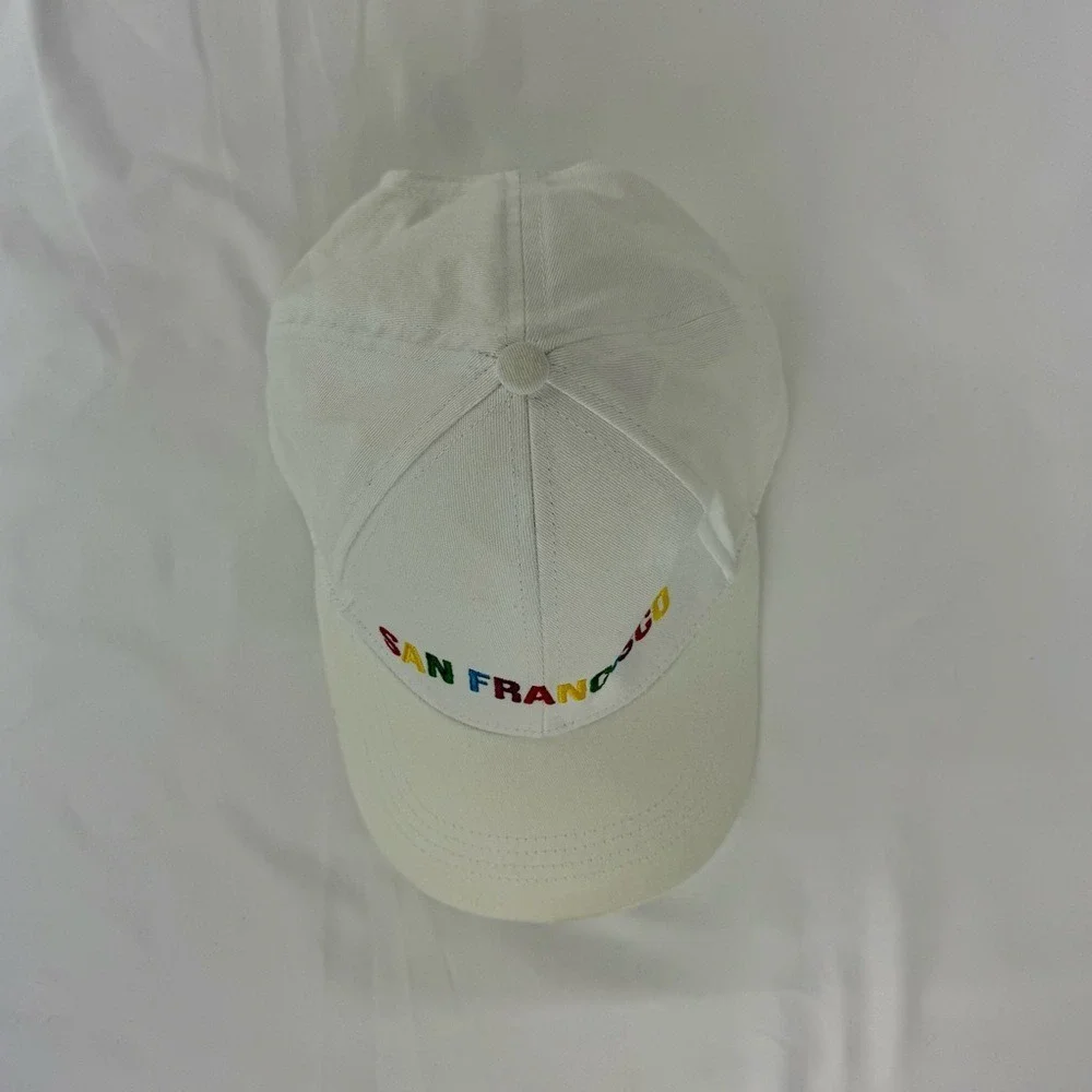 San‎ Francisco White Baseball Hat Cap, Adjustable Strap, Multicolor, Pride
